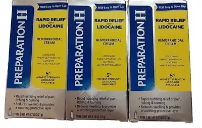 3 Preparation H Rapid Relief Hemorrhoidal Cream Exp4/24 SHORT DATE=LOW PRICE • $9.99