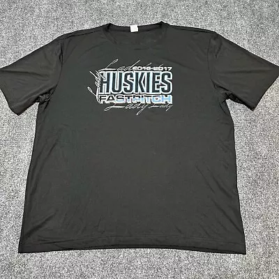 UCONN Huskies Shirt Womens Extra Large Black Lady Fast Pitch 2016-2017 23 • $13.99