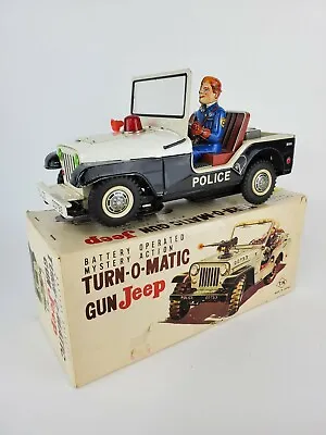 Nomura Turn-o-matic Gun Jeep Battery Operated Fully Functional Boxed Vintage  • $249.99