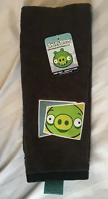 £17.79 • Buy Angry Birds Hand Towel Black Green Pig Embroidered 16  X 28  NEW Bathroom Kids