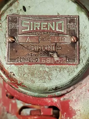 Vintage 1960's Fire Department SIRENO Federal Siren • $499.99