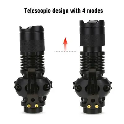 Portable LED For Helmet Torch + Charger Kit - Outdoor Telescopic Light Accessory • £15.22