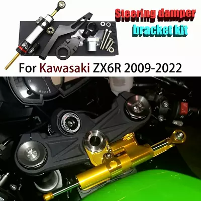 For Kawasaki ZX6R 2009-2022 Motorcycle Steering Stability Damper Bracket Mount • $80.99