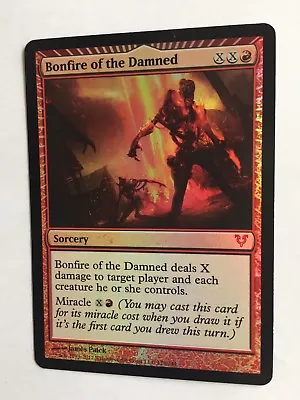 Mtg Magic The Gathering Avacyn Restored Bonfire Of The Damned FOIL • $37.83