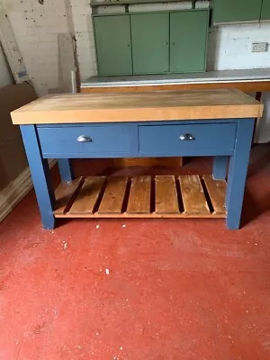 £450 • Buy Kitchen Butchers Block Island In Laura Ashley Blue