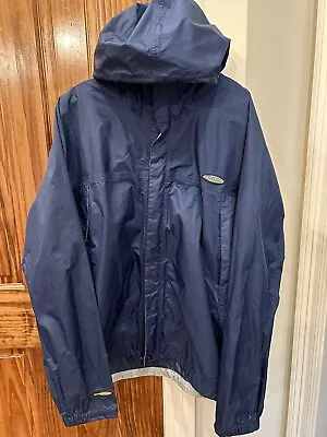 Stearns Dry Wear Full Zip Hooded Rain Jacket Mens XL Packable Waterproof Fishing • $22.95