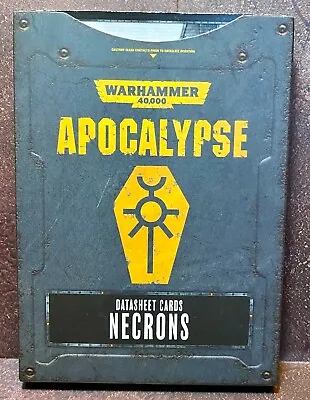 Games Workshop Warhammer 40k Apocalypse Necrons Datasheet Cards Sealed • £10