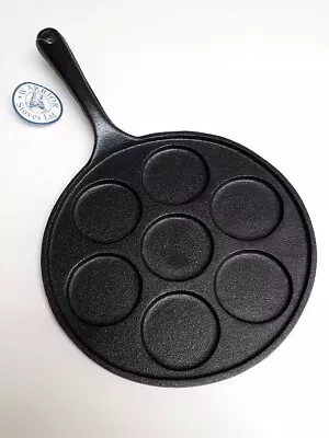 £9.50 • Buy Cast Iron Skillet Pan With 7 Indents (65mm) - Eggs Mini Pancakes Blini Bakeware