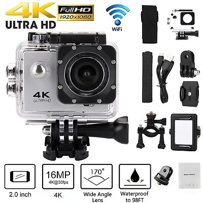 4K HD 1080P Waterproof Sports Action Camera WiFi Video Recorder GoPro AU • $49.78