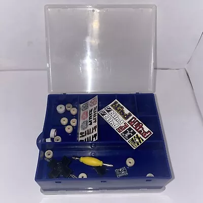 Vintage Tech Deck Carrying Box Case With Accessories Wheels Stickers Tools • $19.99