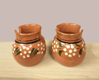 Two Set Decorated Napkin Holder Jarrito De Barro Mexican Pottery Servilletero  • $22.99