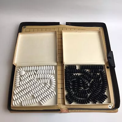 Folding Magnetic Travel Go Weiqi Baduk Game Set Board Pieces With Leather Case • $30