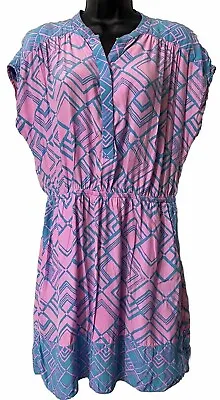 Alice & Trixie Silk Dress Pink Blue Size M • $24