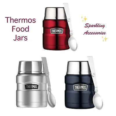 NEW Genuine Thermos Stainless Steel Vacuum Insulated Food Jar 470ml With Spoon! • $33.99