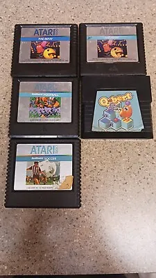 LOT OF 5 Atari 5200 Games Q Bert Pac Man Cart Only • $15