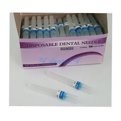 200pcs Dental Anesthesia Disposable Needles 13/16/21/25MM 30G Irrigation Syringe • $26.50