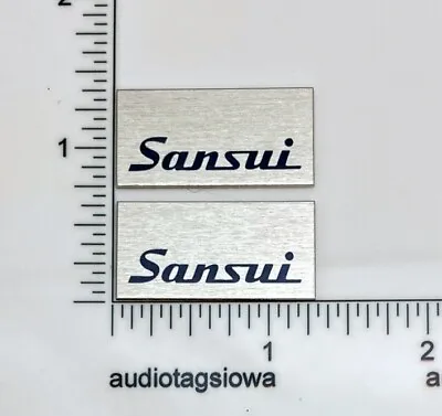 Sansui Speaker Badge Logo Emblem Custom Made Aluminum PAIR Free Shipping • $9.95