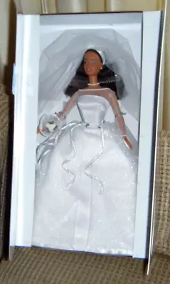 1999 AFRICAN AMERICAN BLUSHING BRIDE BARBIE DOLL MIB Mattel 26075 • $29.99