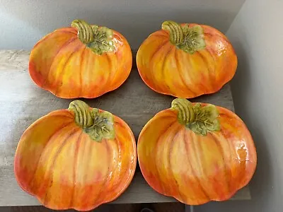 Rachel Ashwell Large Melamine Pumpkin Shaped Serving Bowls Set Of 4 Fall Candy • £26.60