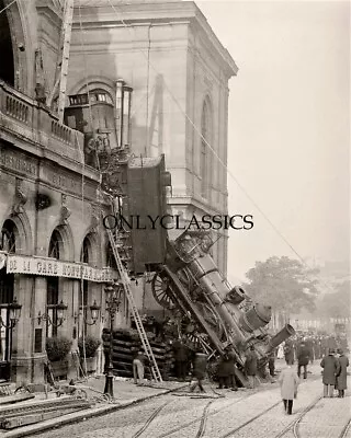 1895 Steam Train Locomotive 721 Wreck Cleanup Crash 8x10 Photo Railroad Station • $14.41