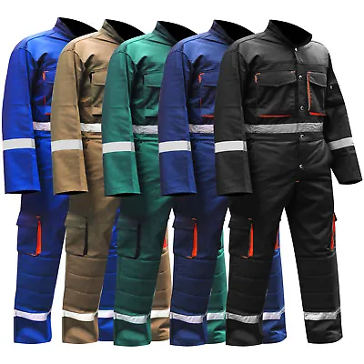 Mens Overalls Boiler Suit Coveralls Work Wear Mechanics Working Protective Suit • £29.99