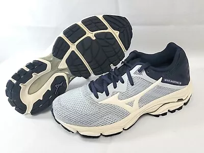 Womens Mizuno Wave Inspire 16 Arctic Ice Navy Athletic Running Sneakers Shoes • $59.99