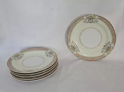 6 Vintage Rose China Occupied Japan Dinner Desert Plates 6 1/2  • $28