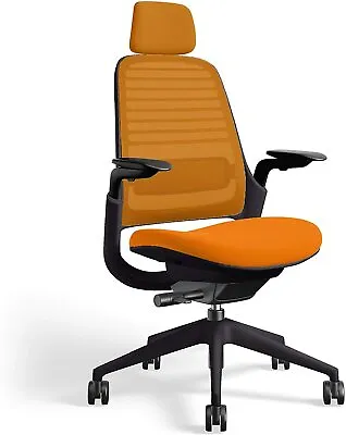 Steelcase Series 1 Office Desk Chair With Headrest - Tangerine Cogent Connect • $578