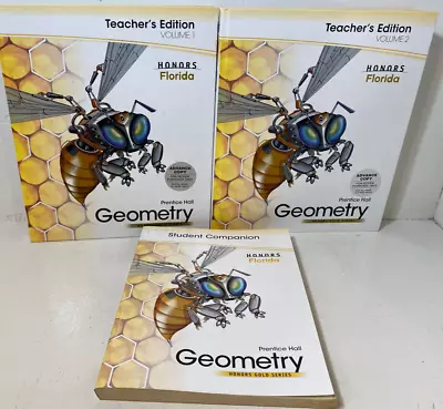 Geometry Honors Gold Series Teachers Editions Vol 1 & 2   Student Workbook • $175
