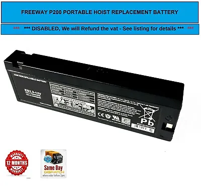 £36.50 • Buy Freeway P200 Portable Hoist - REPLACEMENT BATTERY