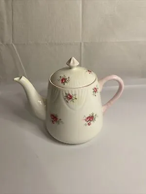 Crown Staffordshire Fine Bone China Sweetheart Rose Teapot Vintage • $28.26