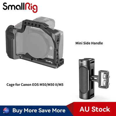 SmallRig Camera Cage For Canon EOS M50/M50 II/M5 2168C & Mini Side Handle 2916 • $115.56