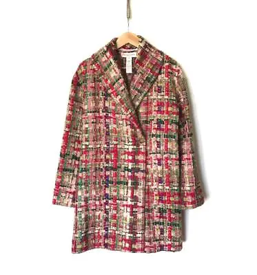 £396.65 • Buy Christian Lacroix Bazar Multicolor Boucle Tweed Wool Coat Jacket Size 42 France