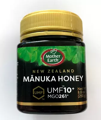 MOTHER EARTH NEW ZEALAND MANUKA HONEY UMF 10+ MGO 261 8.8 Oz NON GMO KOSHER 2027 • $12.50