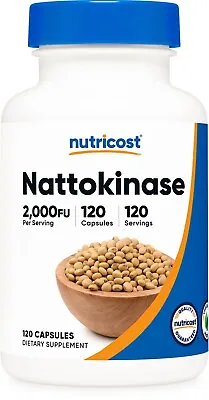 Nutricost Nattokinase 2000FU 120 Capsules - Gluten Free Non-GMO Vegetarian • $14.95