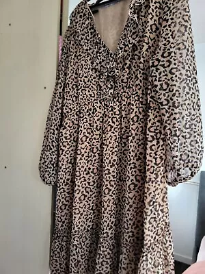 George Asda Maternity Animal Pattern Size 20 Dress • £0.99