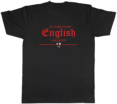 £10.95 • Buy St George's Day English And Proud Knight Mens Unisex T-Shirt Tee Gift