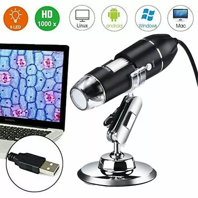 $15.59 • Buy 0x-1000x 8 LED Digital Microscope Camera Handheld USB Magnification Endoscope
