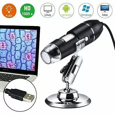 0x-1000x 8 LED Digital Microscope Camera Handheld USB Magnification Endoscope • $15.43