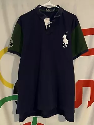 Ralph Lauren Polo Shirt Mens 2XL Custom Fit Wimbledon Tennis Championship • $11.97