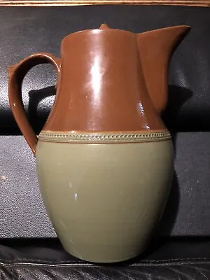 Original Vintage Bendigo Pottery? Langley Pottery Green & Brown Jug • $25