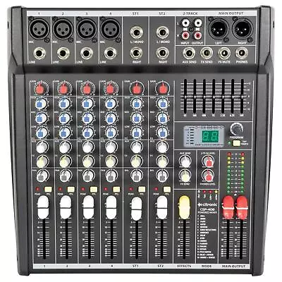 Citronic CSP-408 400W Powered Mixing Desk 8 Inputs With DSP DJ Live Stage PA • £269