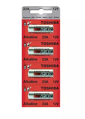 Toshiba A23 Battery 12Volt 23AE 21/23 GP23 23A 23GA MN21 (4 Batteries) • $6.99