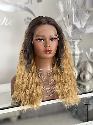 £0.10 • Buy Curly Wigs For Women And Men Lace Front Wig Glueless Heat Resistant Hair Blonde