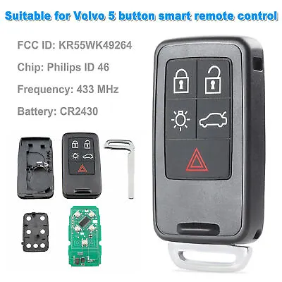 Car Key Fob Keyless Entry Remote For 2012 2013 2014 2015 2016 2017 Volvo S60 • $25.59