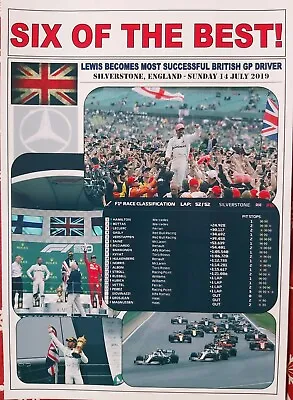 Lewis Hamilton 2019 F1 British Grand Prix Winner - Silverstone - Souvenir Print • £7.99