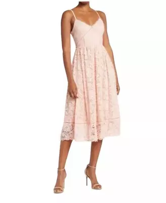 NSR X Revolve Light Pink Crochet Stretch Lace Dress Womens Small Nordstrom NWT • $32.95