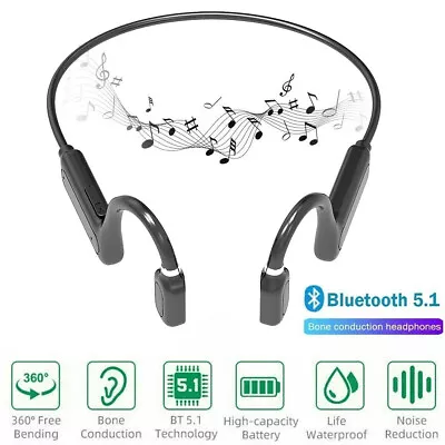 $22.99 • Buy Bone Conduction Headphones Bluetooth 5.0 Wireless Earbuds Outdoor Sport Headset