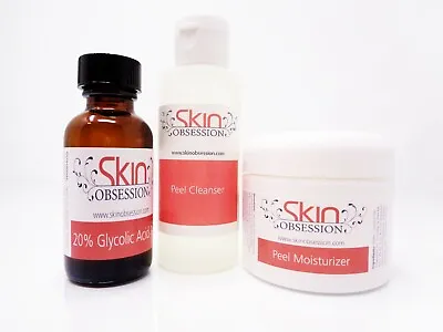 20% Glycolic Acid Peel Kit ~Reduces Scarring Fine Lines Acne & Age Spots • $27.99