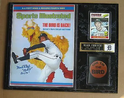 Detroit Tigers' Mark Fidrych SI Photo Plaque With Printed Sig -Give 'em The Bird • $60